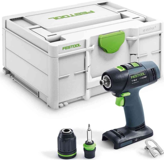 Festool T 18+3-Basic cordless screw driller solo incl. case (576448)