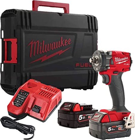 Milwaukee M18 FIW2F12-502X Fuel cordless impact wrench incl. case + 2 Batteries 5.0Ah (4933478444)