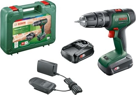 Bosch DIY UniversalImpact 18V cordless combi drill incl. case + 2 Batteries 1.5Ah (06039D4102)
