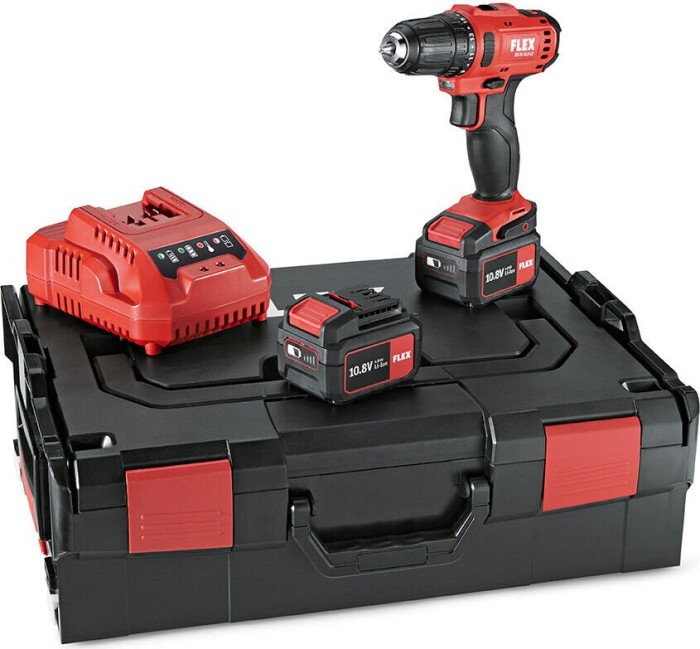 Flex DD 2G 10.8-EC/4.0 set cordless screw driller incl.bag + 2 Batteries 4.0Ah (418.064)