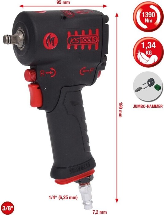 KS Tools minimonster air pressure impact wrench (515.1190)