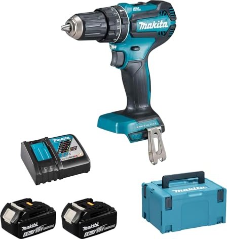 Makita DHP485RTJ cordless combi drill incl. MAKPAC + 2 Batteries 5.0Ah