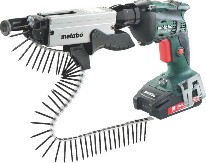 Metabo SE 18 LTX 6000 cordless drywall screwdriver incl. case + 2 Batteries 2.0Ah + Accessories (620049510)