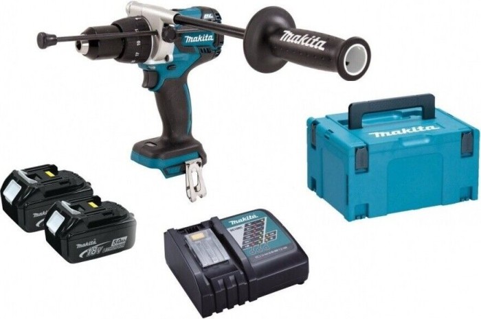 Makita DHP481RTJ cordless combi drill incl. MAKPAC + 2 Batteries 5.0Ah