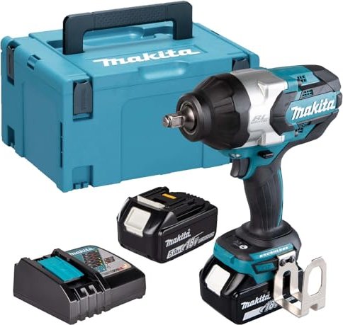 Makita DTW1002RTJ cordless impact wrench incl. MAKPAC + 2 Batteries 5.0Ah