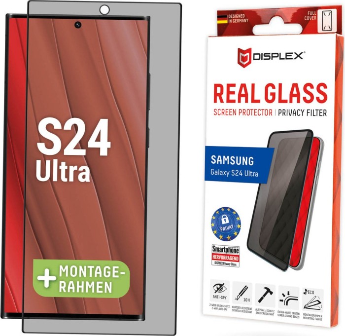 Displex Real glass full cover Privacy for Samsung Galaxy S24 Ultra (01902)