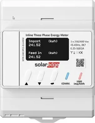SolarEdge Energiezähler with energy-net-Kommunikationsunterstützung 1PH/3PH 230/400V, 65A (MTR-240-3PC1-D-A-MW)