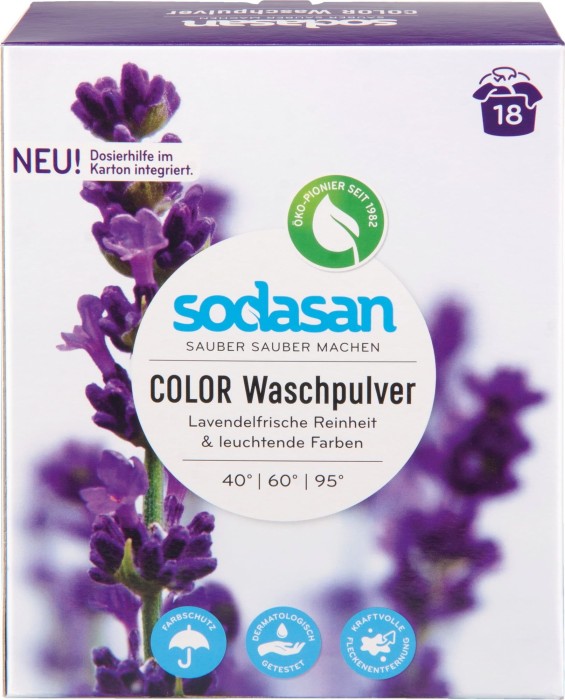 Sodasan colour washing powder lavender, 1,01kg (5072)