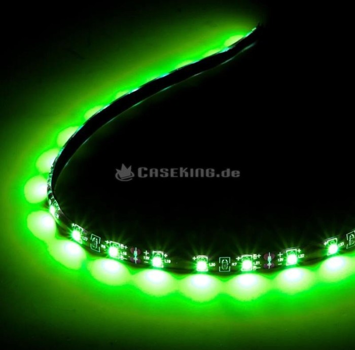 Lamptron FlexLight Pro, green, 24 LEDs, LED Strips, schwarz (LAMP-LEDPR2403)