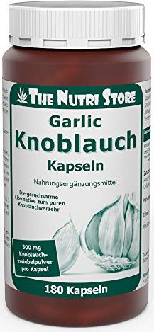 The Nutri Store Knoblauch 500mg Kapseln, 180 Stück