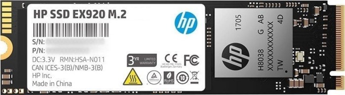 HP SSD EX920 M.2 512GB, M.2 2280 / M-Key / PCIe 3.0 x4 (2YY46AA#ABB)