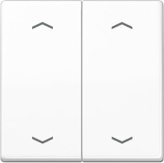 Jung rocker, with arrow symbols for button 2 x, duroplastic, F10, series AS, alpine white (AS 102 P WW)