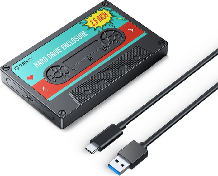 Orico Tape Style HDD Enclosure, schwarz, 2.5", USB-C 3.0 (580C3)