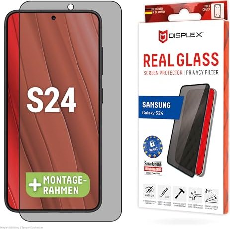 Displex Real glass full cover Privacy for Samsung Galaxy S24 (01900)