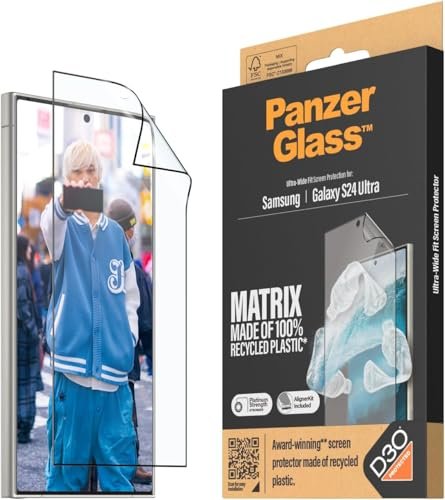 PanzerGlass matrix Screen Protector ultra wide Fit with Aligner kit for Samsung Galaxy S24 Ultra (7355)