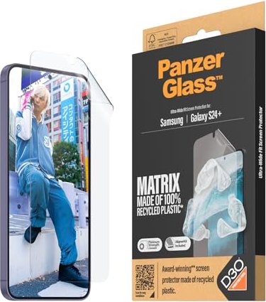 PanzerGlass matrix Screen Protector ultra wide Fit with Aligner kit for Samsung Galaxy S24+ (7354)