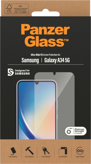 PanzerGlass ultra wide Fit for Samsung Galaxy A34 5G (7327)