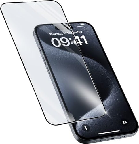 Cellularline Impact glass Capsule for Apple iPhone 15/15 Pro black (TEMPGCAPIPH15K)