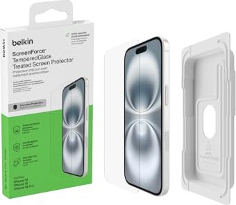 Belkin ScreenForce Tempered glass Treated Screen Protector for Apple iPhone 15 (OVA135zz)