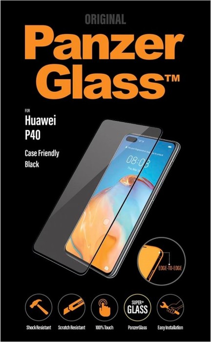PanzerGlass Edge-to-Edge case Friendly for Huawei P40 black (5369)