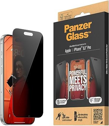 PanzerGlass ultra wide Fit Privacy with EasyAligner for Apple iPhone 15 Pro (P2810)