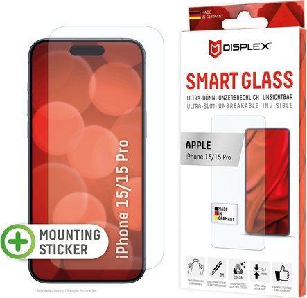 Displex Smart glass for Apple iPhone 15/15 Pro (01850)