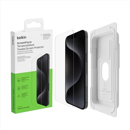 Belkin ScreenForce Tempered glass Treated Screen Protector for Apple iPhone 15 Pro Max (OVA138zz)