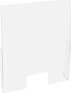 Exacompta Exascreen Hygieneschutz Trennwand für den Verkaufstresen, transparent, 58x95cm (80758D)