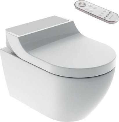 Geberit AquaClean Tuma Comfort WC-complete set Wall-WC white/stainless steel brushed (146.290.FW.1)