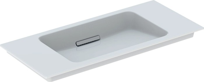 Geberit ONE Möbelwaschtisch Abgang horizontal, verkürzte Ausladung 90cm, weiß glänzend (Blende) (500.395.01.3)