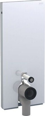 Geberit Monolith Sanitärmodul for Stand-WC, 114cm, glass white/aluminium (131.033.SI.5)