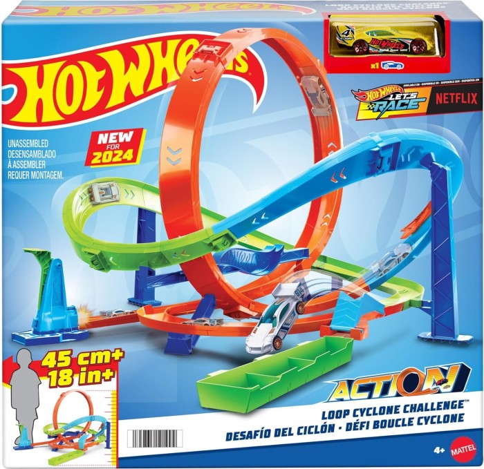Mattel Hot Wheels Action Loop Cyclone Challenge Track Set (HXM94)
