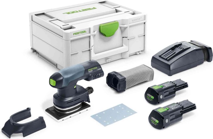 Festool RTSC 400 3.0 I-Plus rechargeable battery-orbital sander incl. case + 2 Batteries 3.0Ah (577686)