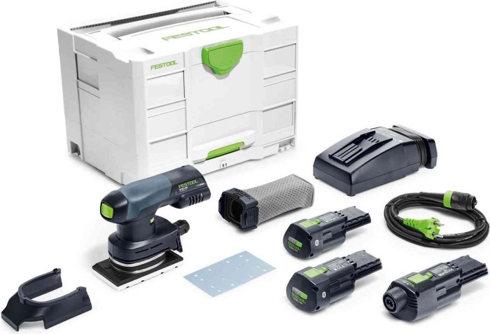 Festool RTSC 400 3.0 I set rechargeable battery-orbital sander incl. case + 2 Batteries 3.0Ah (577681)