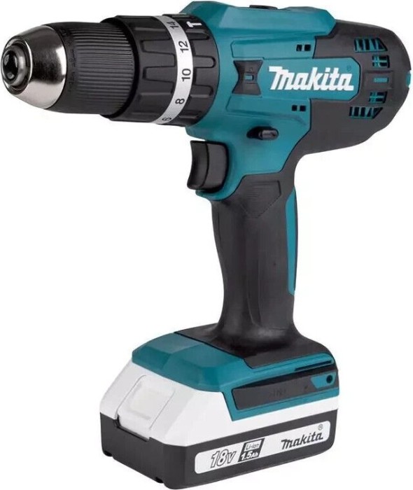 Makita HP488DWE G series cordless combi drill incl. case + 2 Batteries 1.5Ah
