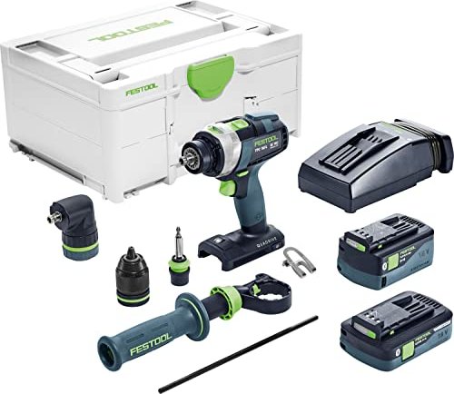 Festool TPC 18/4 5.2/4.0 I set Quadrive cordless combi drill incl. case + 2 Batteries 4.0/5.2Ah (577247)