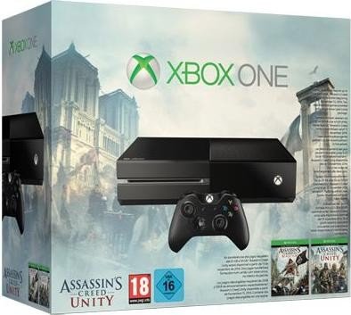 Microsoft Xbox One - 500GB Assassin's Creed: Unity & Assassin's Creed IV: Black Flag Bundle black
