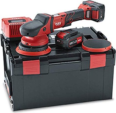 Flex XCE 8 125 18.0-EC/5.0 set rechargeable battery-orbital polisher incl. L-Boxx + 2 Batteries 5.0Ah (438413)