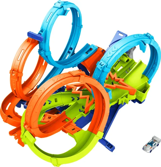 Mattel Hot Wheels Action 4-Loop Crash Out Track Set (HXR70)