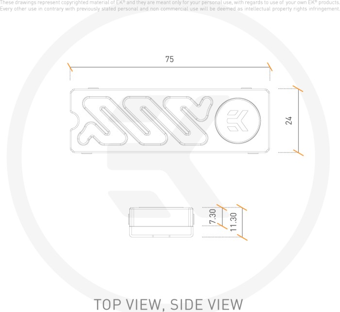EK Water Blocks Quantum Line EK-Quantum Convection M.2 NVMe, Black (3831109894606)