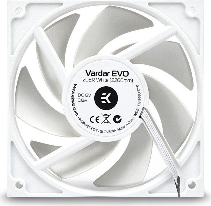 EK Water Blocks EK-Vardar EVO 120ER BB weiß, 2200rpm, 120mm (3830046999870)