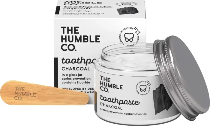 The Humble Co Natural Zahncreme im Glas Aktivkohle, 50ml