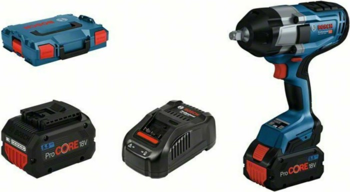 Bosch Professional GDS 18V-1000 BITURBO cordless impact wrench incl. L-Boxx + 2 Batteries 5.5Ah (06019J8303)