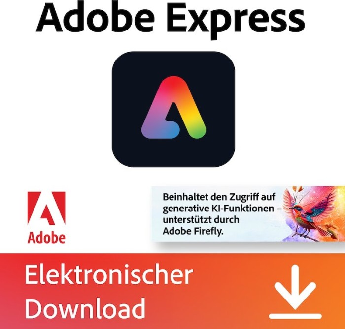 Adobe Adobe Express Premium, 1 year, ESD (multilingual) (PC) (65324505)