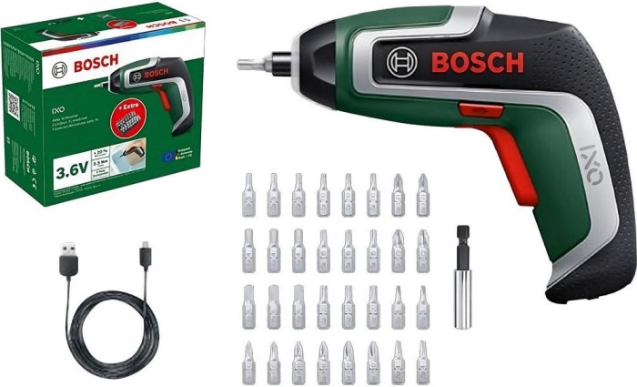 Bosch DIY Ixo VII green cordless screwdriver 7. Gen. incl. rechargeable battery 2.0Ah + Accessories (06039E000B)