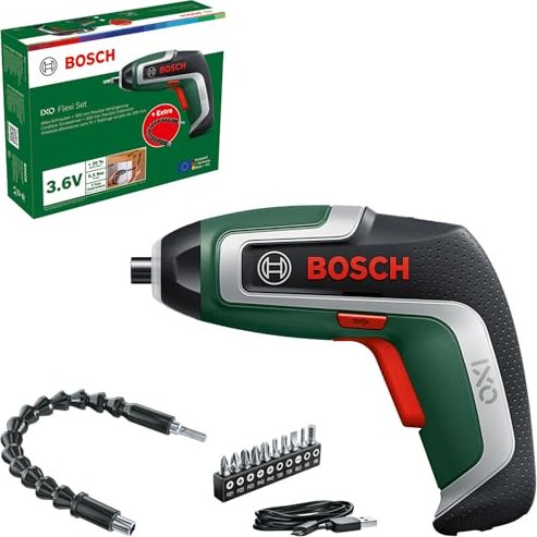 Bosch DIY Ixo VII green cordless screwdriver 7. Gen. incl. rechargeable battery 2.0Ah + Accessories (06039E000A)
