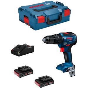 Bosch Professional GSB 18V-55 cordless combi drill incl. case + 2 Batteries 2.0Ah (06019H5301)