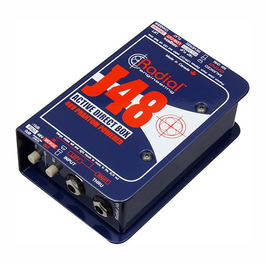Radial J48 Phantom Powered Active Direct Box with Exceptional Headroom and Dynam