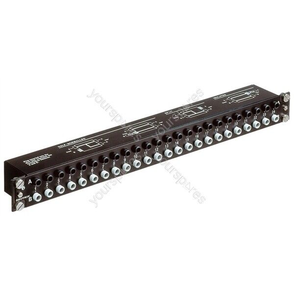 REAN Black NYS-SPPL 1/4 Jack 48 Way Patch Panel