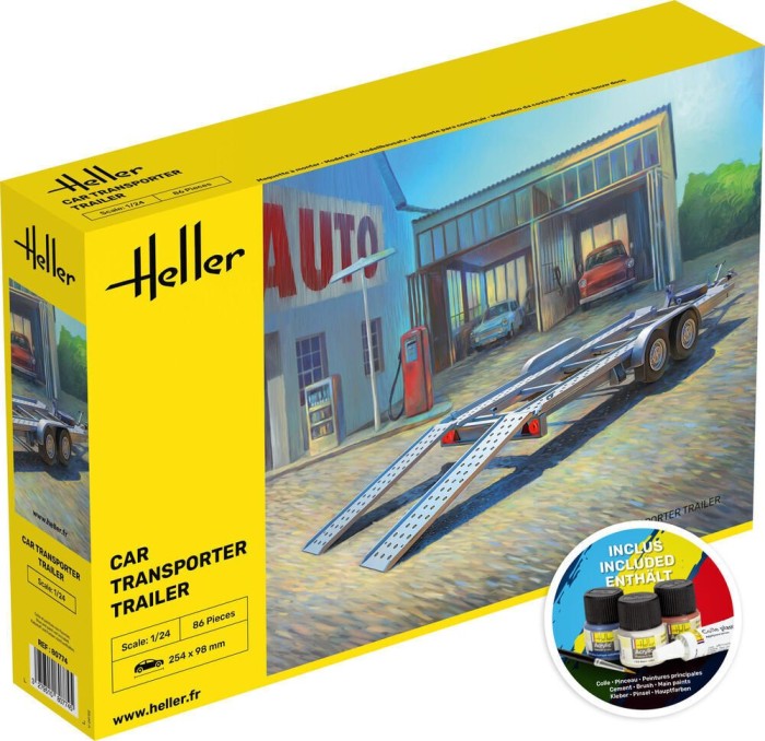 Heller starter kit car transporter Trailer (56774)